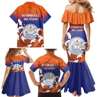 Marshall Islands Fishermen's Day Family Matching Mermaid Dress and Hawaiian Shirt It's Fishing Time LT05 - Polynesian Pride