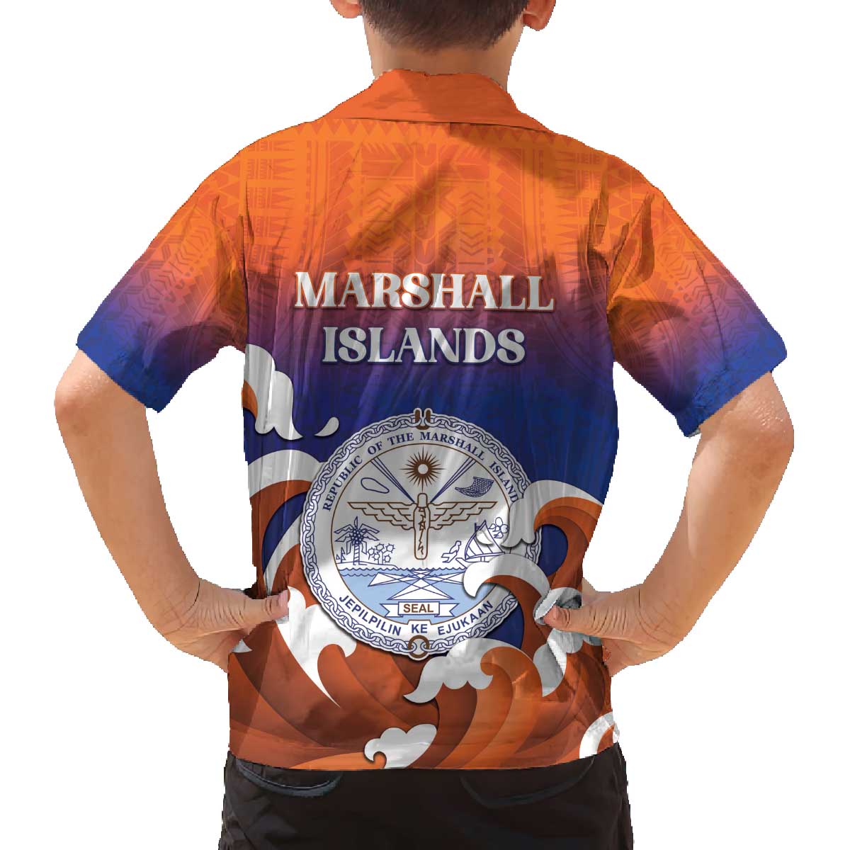 Marshall Islands Fishermen's Day Family Matching Puletasi and Hawaiian Shirt It's Fishing Time LT05 - Polynesian Pride