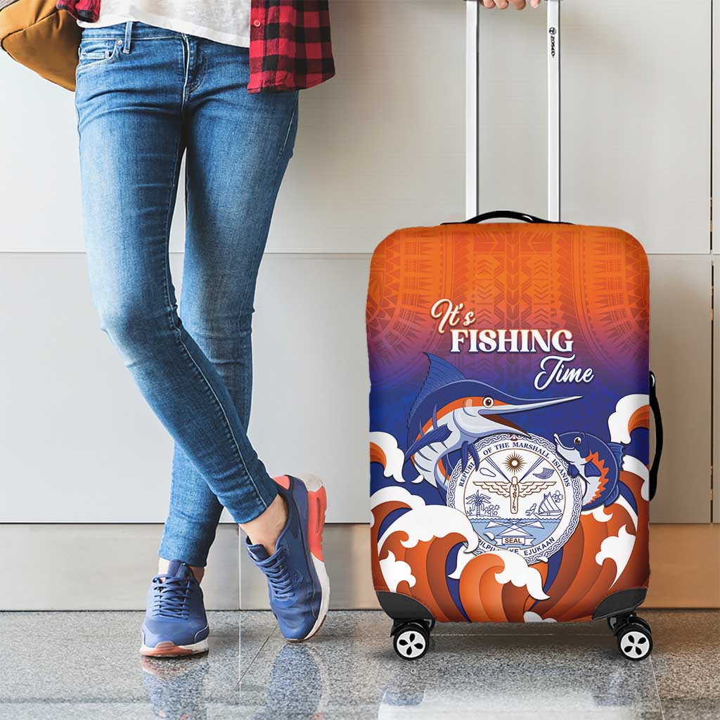 Marshall Islands Fishermen's Day Luggage Cover It's Fishing Time