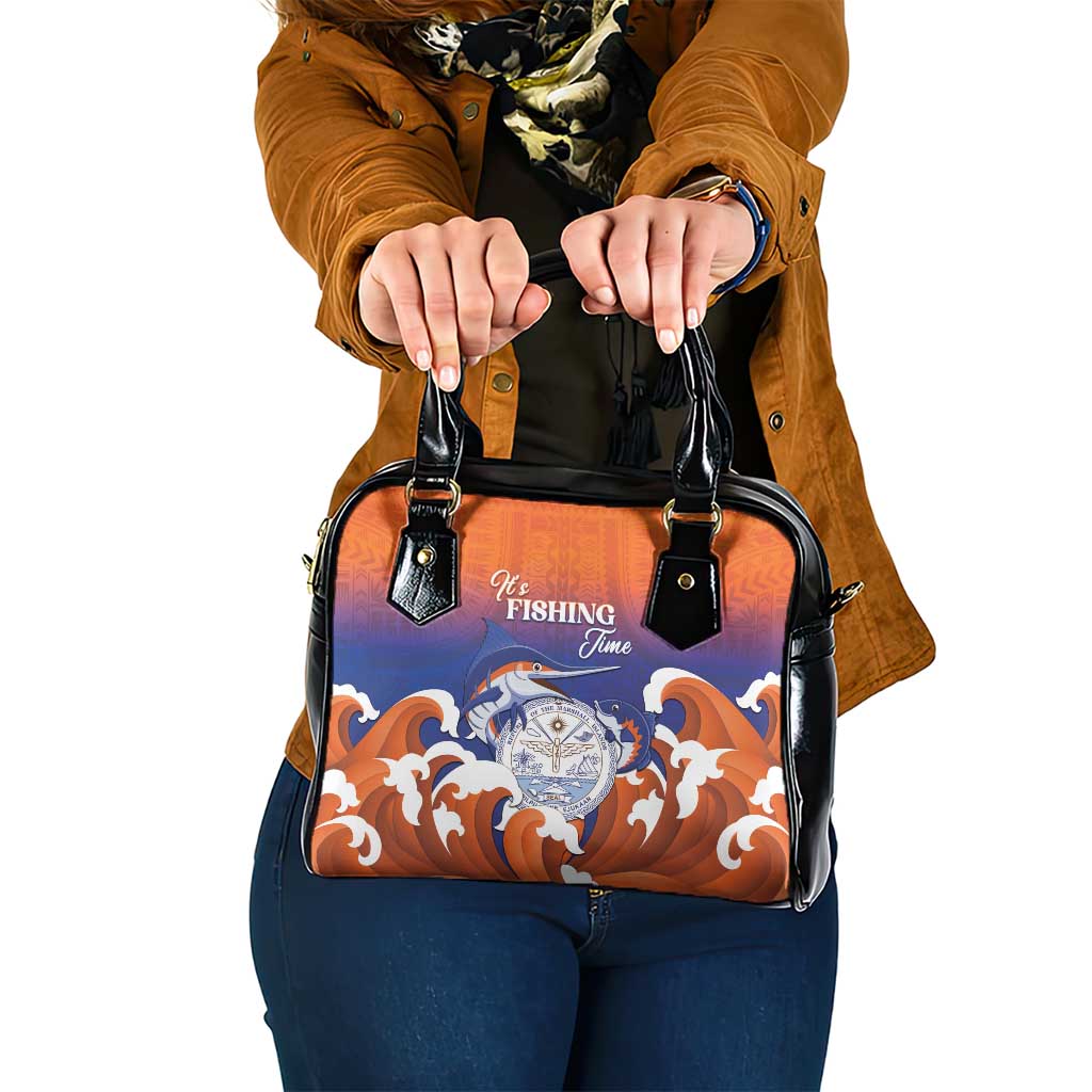 Marshall Islands Fishermen's Day Shoulder Handbag It's Fishing Time LT05 One Size Orange - Polynesian Pride