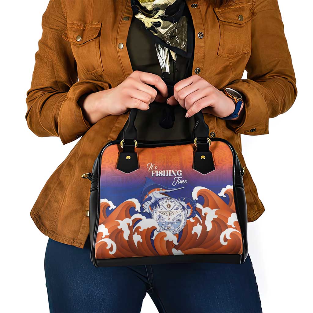 Marshall Islands Fishermen's Day Shoulder Handbag It's Fishing Time LT05 - Polynesian Pride