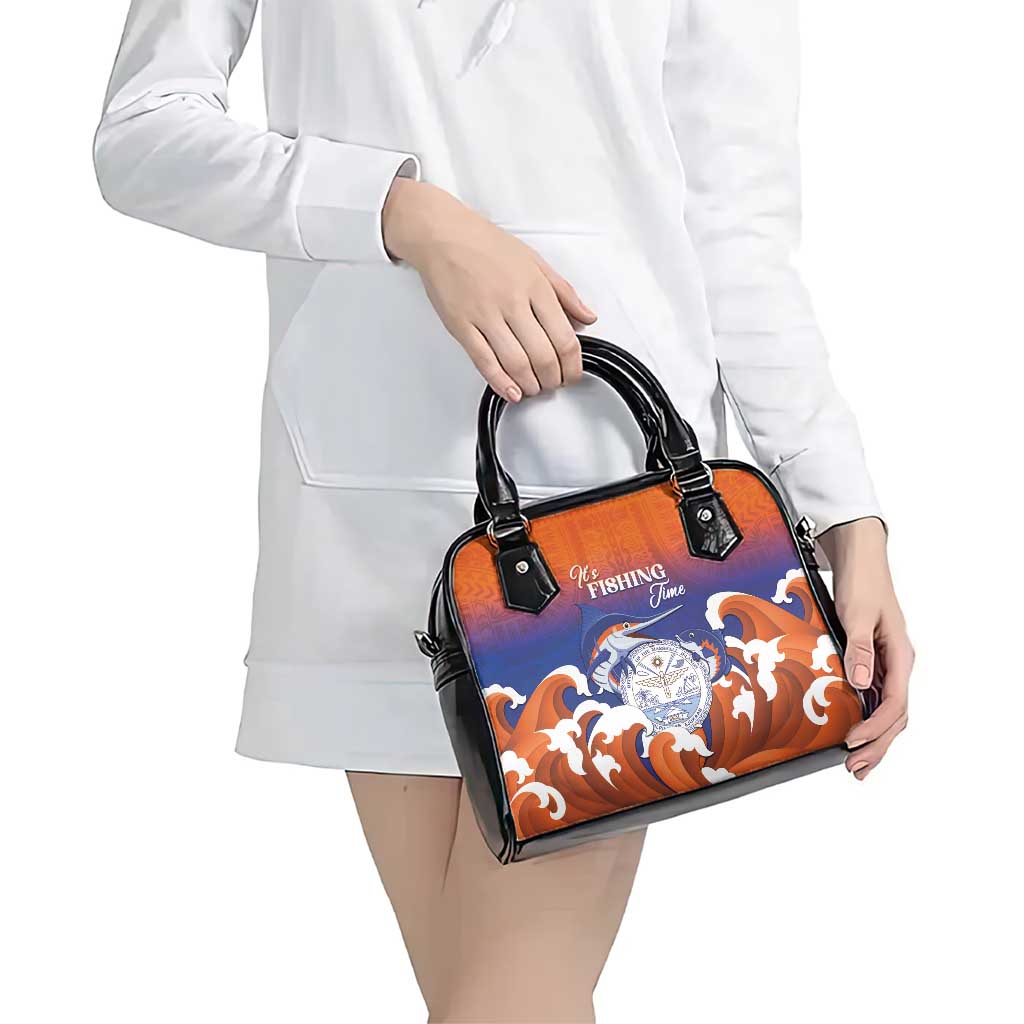 Marshall Islands Fishermen's Day Shoulder Handbag It's Fishing Time LT05 - Polynesian Pride