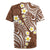 Plumeria With Brown Polynesian Tattoo Pattern Rugby Jersey
