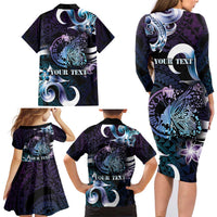 Personalised Polynesia Suicide Prevention Awareness Family Matching Long Sleeve Bodycon Dress and Hawaiian Shirt No Story Should End Too Soon LT05 - Polynesian Pride