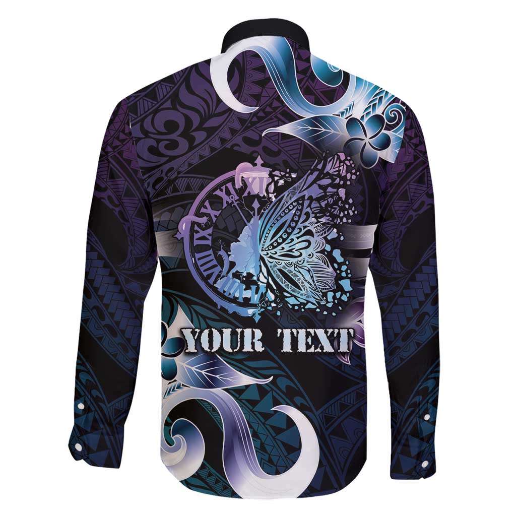 Personalised Polynesia Suicide Prevention Awareness Family Matching Long Sleeve Bodycon Dress and Hawaiian Shirt No Story Should End Too Soon LT05 - Polynesian Pride