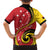 Papua New Guinea 50th Independence Anniversary Family Matching Off Shoulder Maxi Dress and Hawaiian Shirt Special Style Red Version - Polynesian Pride