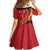 Papua New Guinea 50th Independence Anniversary Family Matching Off Shoulder Maxi Dress and Hawaiian Shirt Special Style Red Version - Polynesian Pride