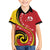 Papua New Guinea 50th Independence Anniversary Family Matching Off Shoulder Maxi Dress and Hawaiian Shirt Special Style Red Version - Polynesian Pride