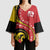 Papua New Guinea 50th Independence Anniversary Kimono Sleeve Blouse Special Style Red Version - Polynesian Pride