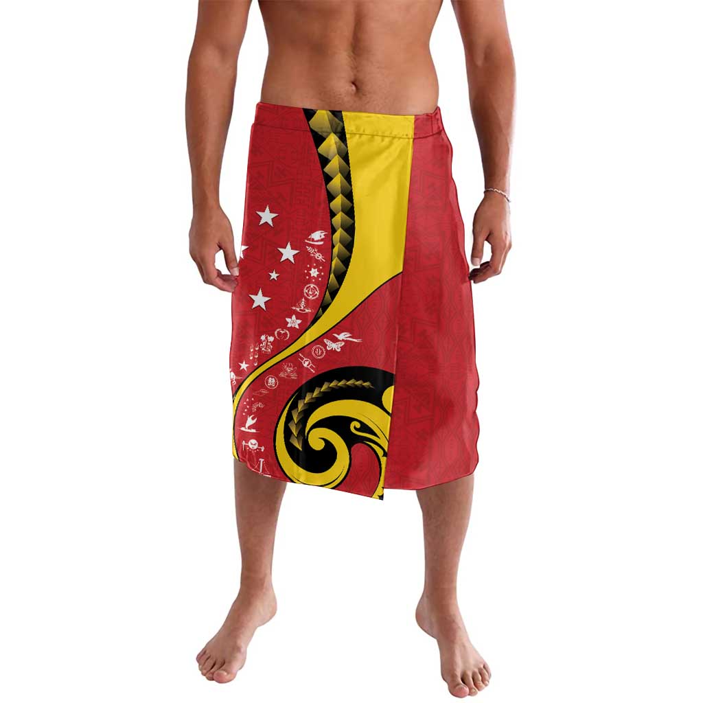 Papua New Guinea 50th Independence Anniversary Lavalava Special Style Red Version - Polynesian Pride
