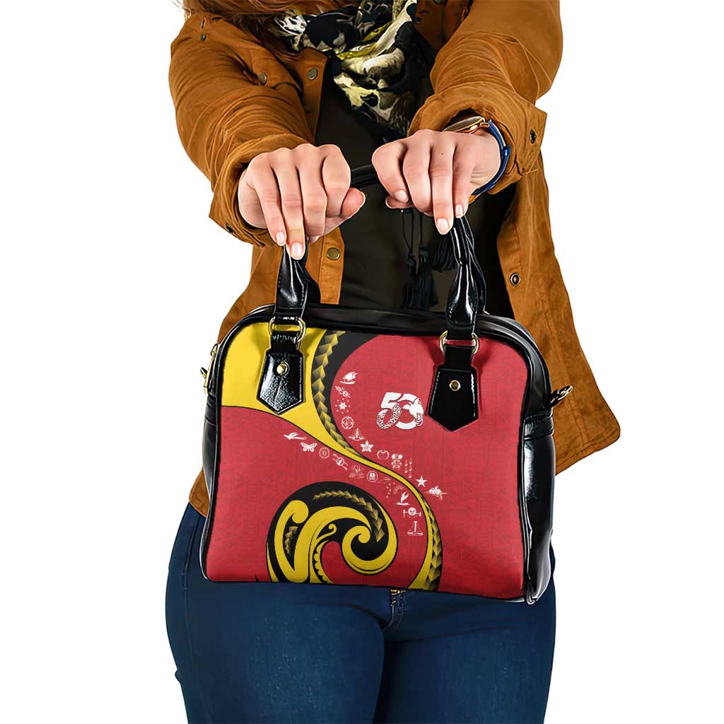 Papua New Guinea 50th Independence Anniversary Shoulder Handbag Special Style Red Version - Polynesian Pride