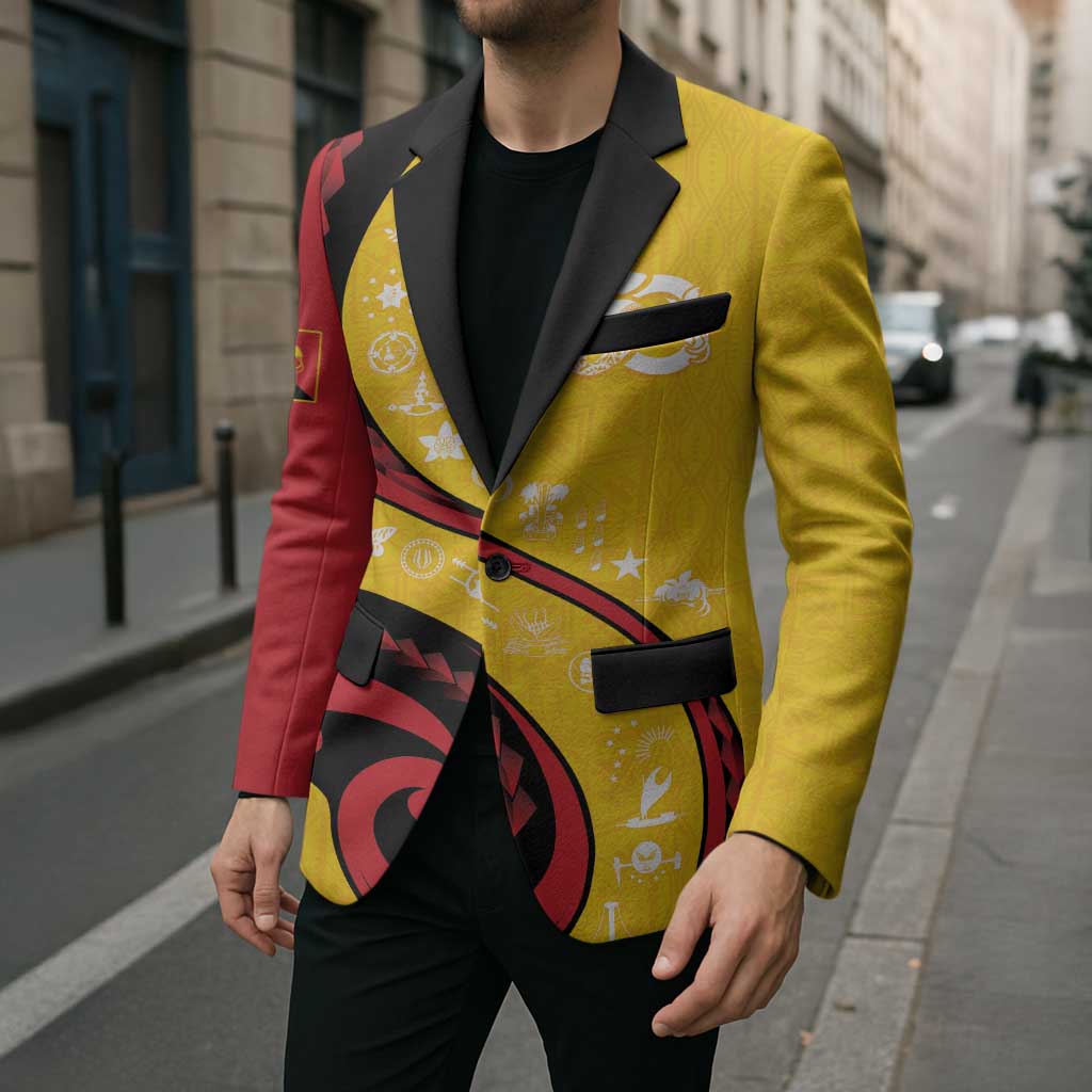 Papua New Guinea 50th Independence Anniversary Blazer Special Style Yellow Version - Polynesian Pride