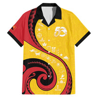 Papua New Guinea 50th Independence Anniversary Family Matching Mermaid Dress and Hawaiian Shirt Special Style Yellow Version LT05 Dad's Shirt - Short Sleeve Yellow - Polynesian Pride