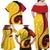 Papua New Guinea 50th Independence Anniversary Family Matching Off Shoulder Maxi Dress and Hawaiian Shirt Special Style Yellow Version - Polynesian Pride