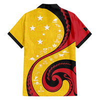Papua New Guinea 50th Independence Anniversary Family Matching Summer Maxi Dress and Hawaiian Shirt Special Style Yellow Version LT05 - Polynesian Pride