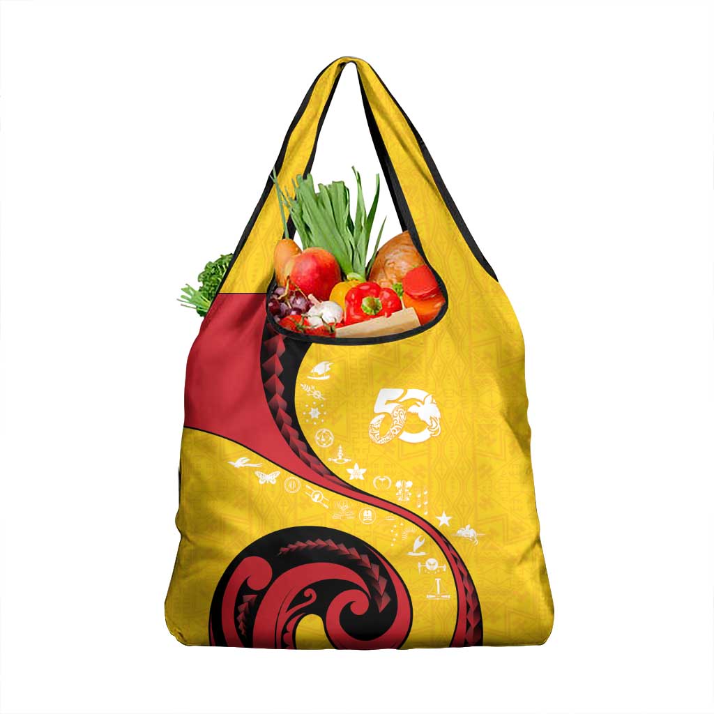 Papua New Guinea 50th Independence Anniversary Grocery Bag Special Style Yellow Version - Polynesian Pride