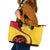Papua New Guinea 50th Independence Anniversary Leather Tote Bag Special Style Yellow Version - Polynesian Pride