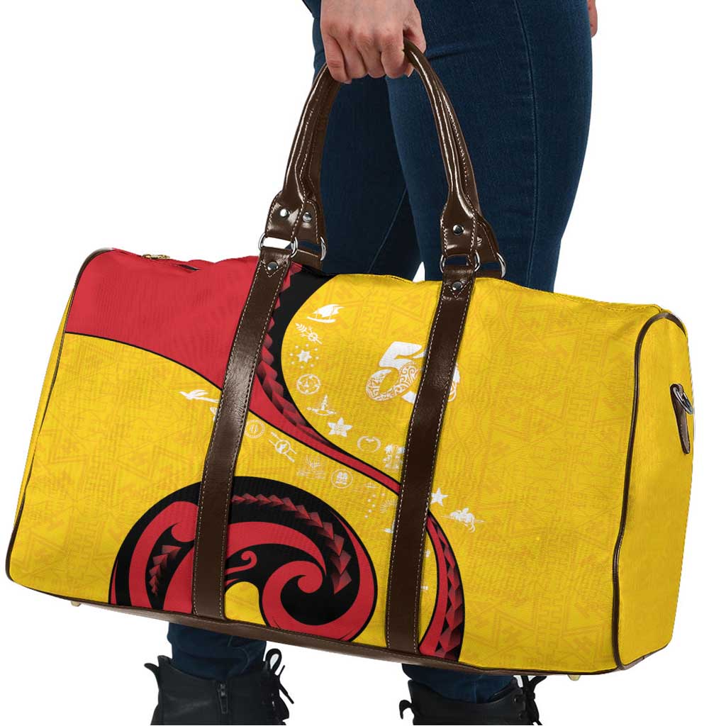 Papua New Guinea 50th Independence Anniversary Travel Bag Special Style Yellow Version - Polynesian Pride