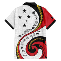 Papua New Guinea 50th Independence Anniversary Family Matching Short Sleeve Bodycon Dress and Hawaiian Shirt Special Style White Version LT05 - Polynesian Pride