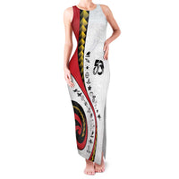 Papua New Guinea 50th Independence Anniversary Family Matching Tank Maxi Dress and Hawaiian Shirt Special Style White Version LT05 Mom's Dress White - Polynesian Pride