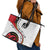 Papua New Guinea 50th Independence Anniversary Leather Tote Bag Special Style White Version - Polynesian Pride