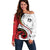 Papua New Guinea 50th Independence Anniversary Off Shoulder Sweater Special Style White Version - Polynesian Pride