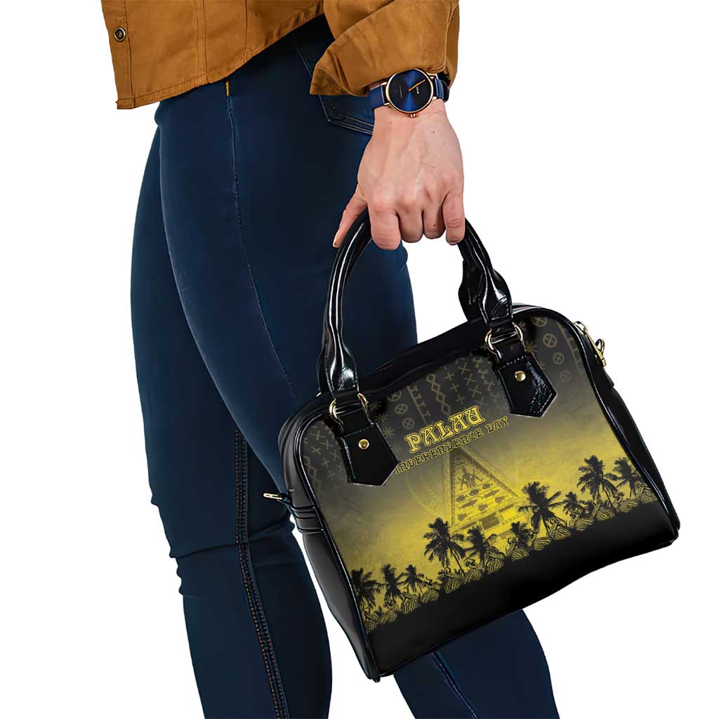 Palau Independence Day Shoulder Handbag Palauan Tattoo Pattern - Polynesian Pride