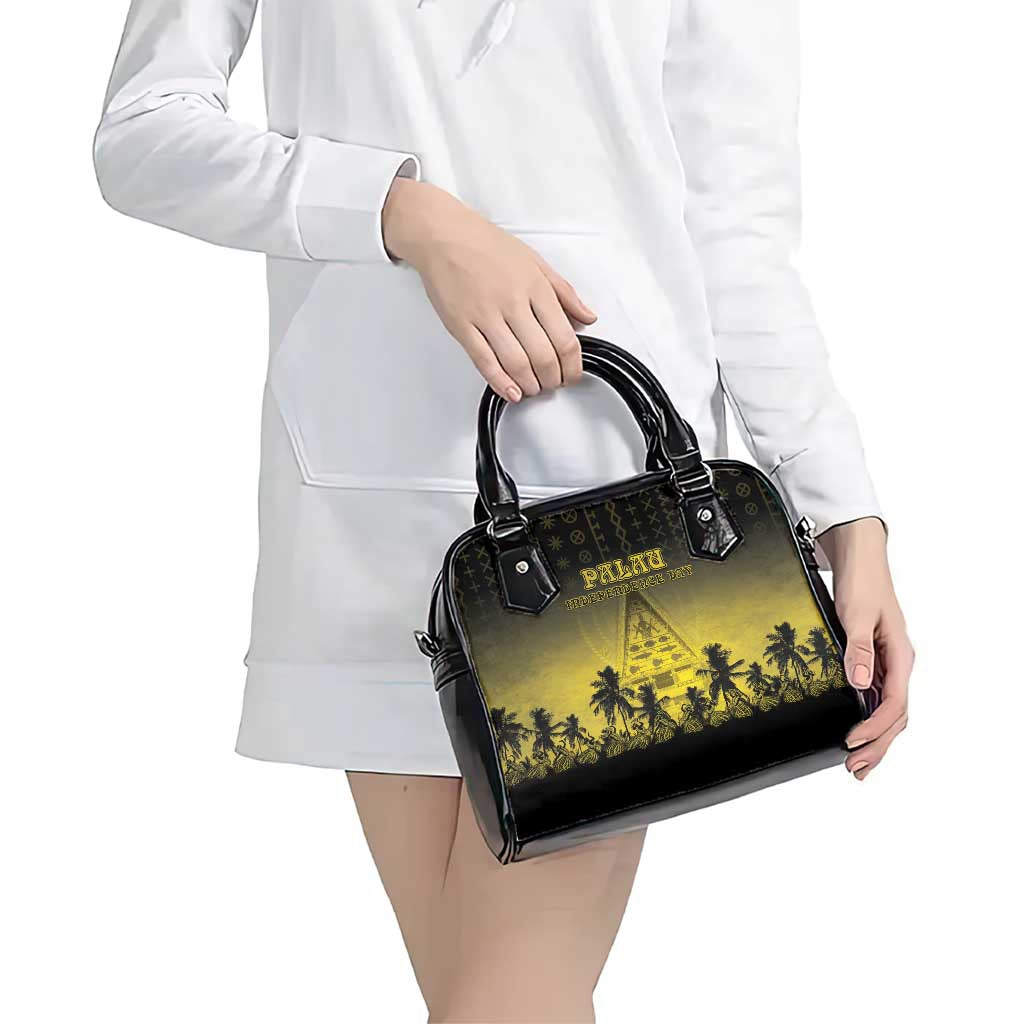 Palau Independence Day Shoulder Handbag Palauan Tattoo Pattern - Polynesian Pride
