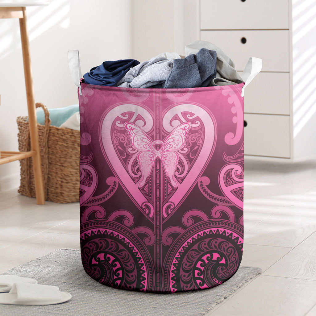 Aotearoa Breast Cancer Laundry Basket Maori Tribal Pattern LT05 Pink - Polynesian Pride