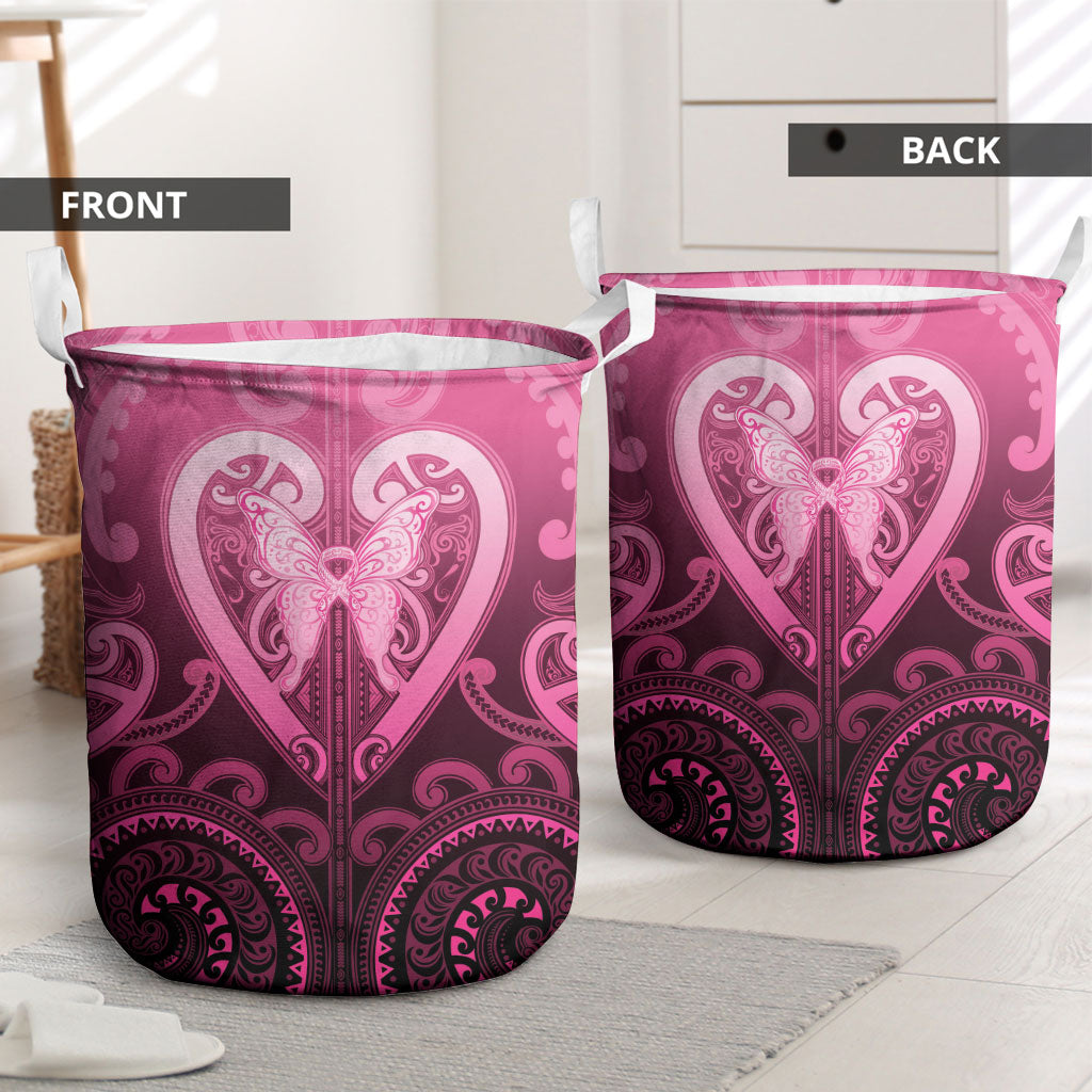 Aotearoa Breast Cancer Laundry Basket Maori Tribal Pattern LT05 - Polynesian Pride