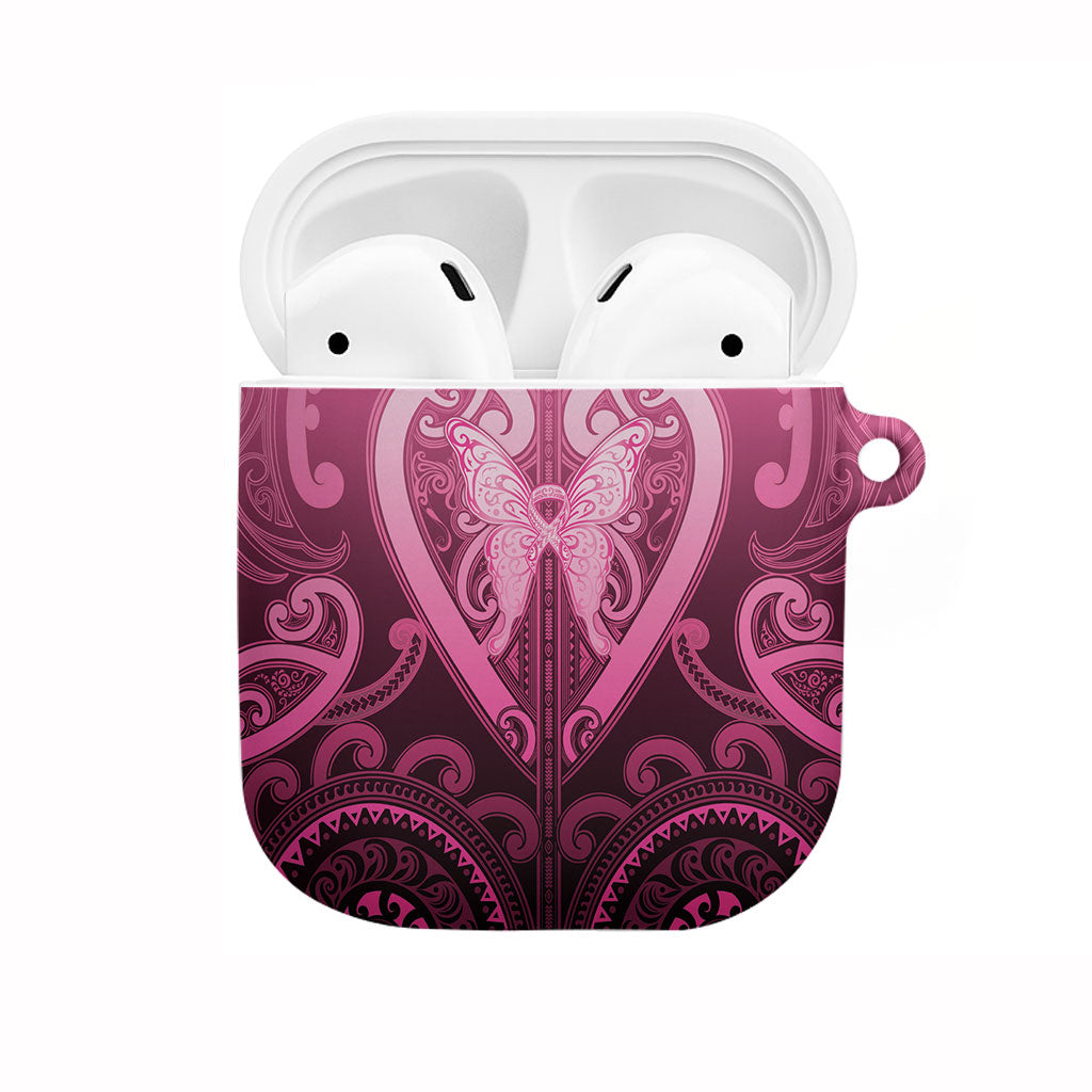 Aotearoa Breast Cancer AirPods Case Maori Tribal Pattern LT05 Pink - Polynesian Pride