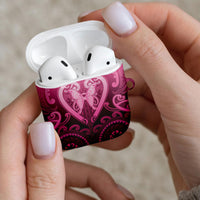 Aotearoa Breast Cancer AirPods Case Maori Tribal Pattern LT05 - Polynesian Pride