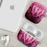Aotearoa Breast Cancer AirPods Case Maori Tribal Pattern LT05 - Polynesian Pride