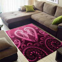 Aotearoa Breast Cancer Area Rug Maori Tribal Pattern LT05 - Polynesian Pride