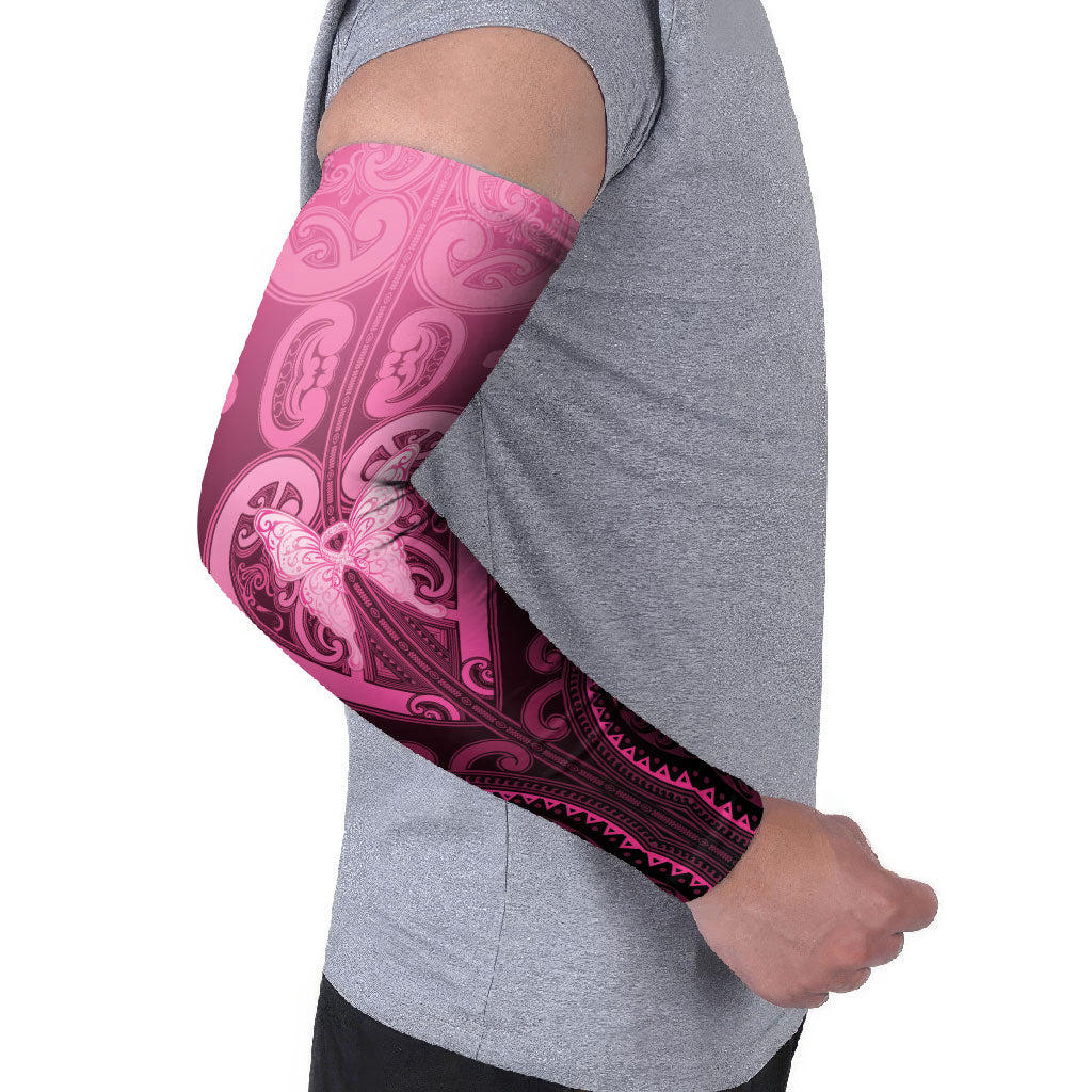 Aotearoa Breast Cancer Arm Sleeves Maori Tribal Pattern LT05 - Polynesian Pride
