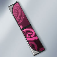 Aotearoa Breast Cancer Auto Sun Shade Maori Tribal Pattern LT05 - Polynesian Pride