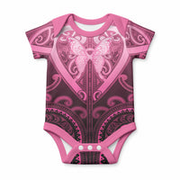 Aotearoa Breast Cancer Baby Onesie Maori Tribal Pattern LT05 Pink - Polynesian Pride