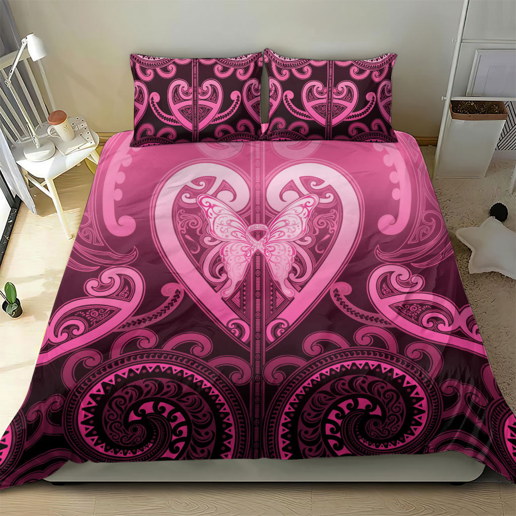 Aotearoa Breast Cancer Bedding Set Maori Tribal Pattern LT05 - Polynesian Pride