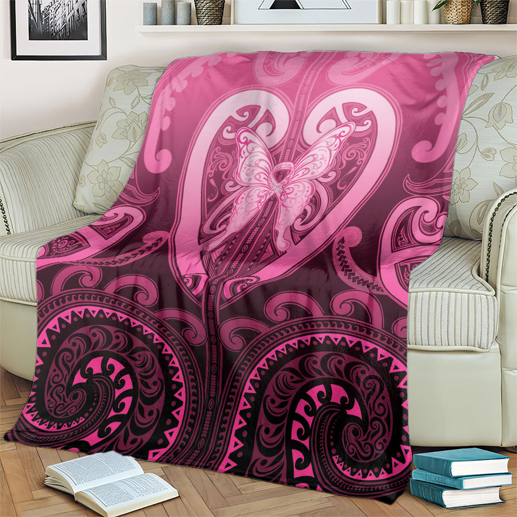 Aotearoa Breast Cancer Blanket Maori Tribal Pattern LT05 - Polynesian Pride