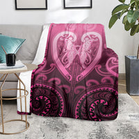 Aotearoa Breast Cancer Blanket Maori Tribal Pattern LT05 - Polynesian Pride