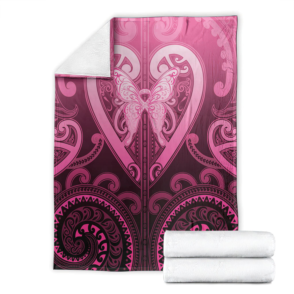 Aotearoa Breast Cancer Blanket Maori Tribal Pattern LT05 - Polynesian Pride