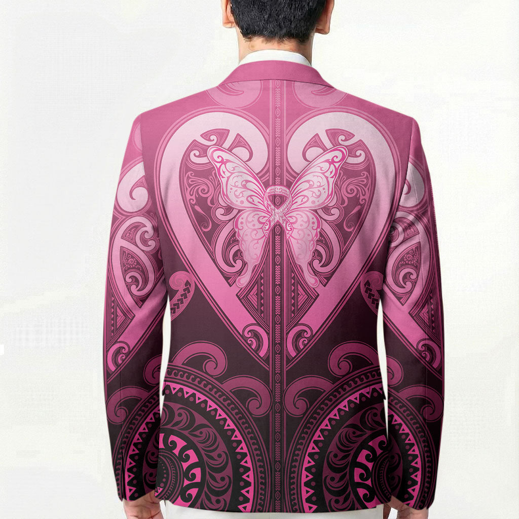 Aotearoa Breast Cancer Blazer Maori Tribal Pattern LT05 - Polynesian Pride