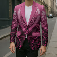 Aotearoa Breast Cancer Blazer Maori Tribal Pattern LT05 - Polynesian Pride