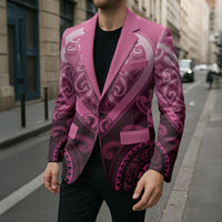 Aotearoa Breast Cancer Blazer Maori Tribal Pattern LT05 - Polynesian Pride