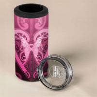 Aotearoa Breast Cancer 4 in 1 Can Cooler Tumbler Maori Tribal Pattern LT05 - Polynesian Pride