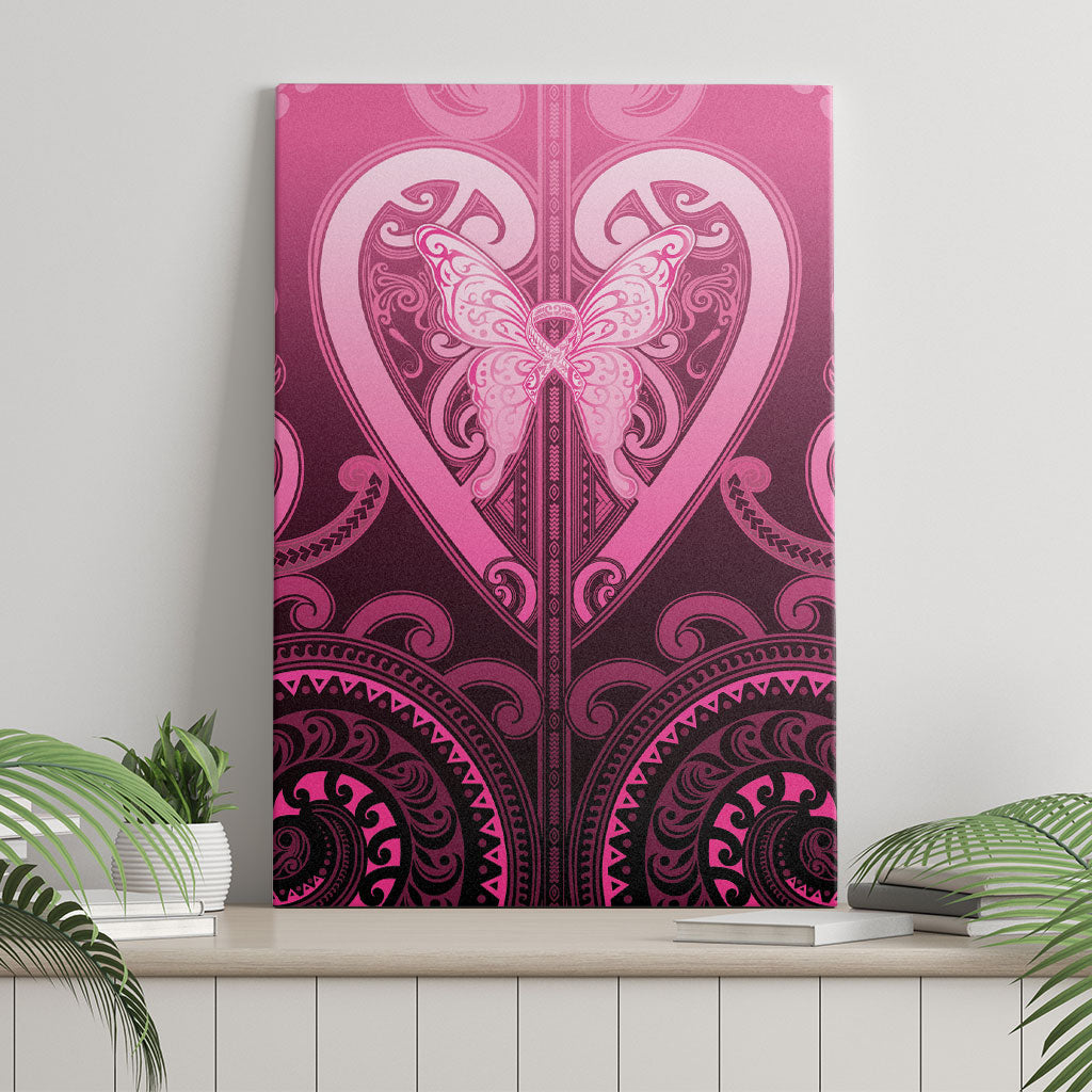 Aotearoa Breast Cancer Canvas Wall Art Maori Tribal Pattern LT05 - Polynesian Pride