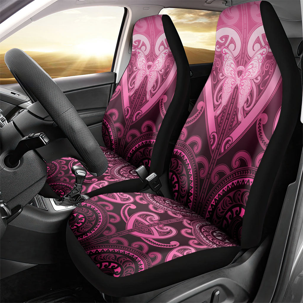 Aotearoa Breast Cancer Car Seat Cover Maori Tribal Pattern LT05 - Polynesian Pride
