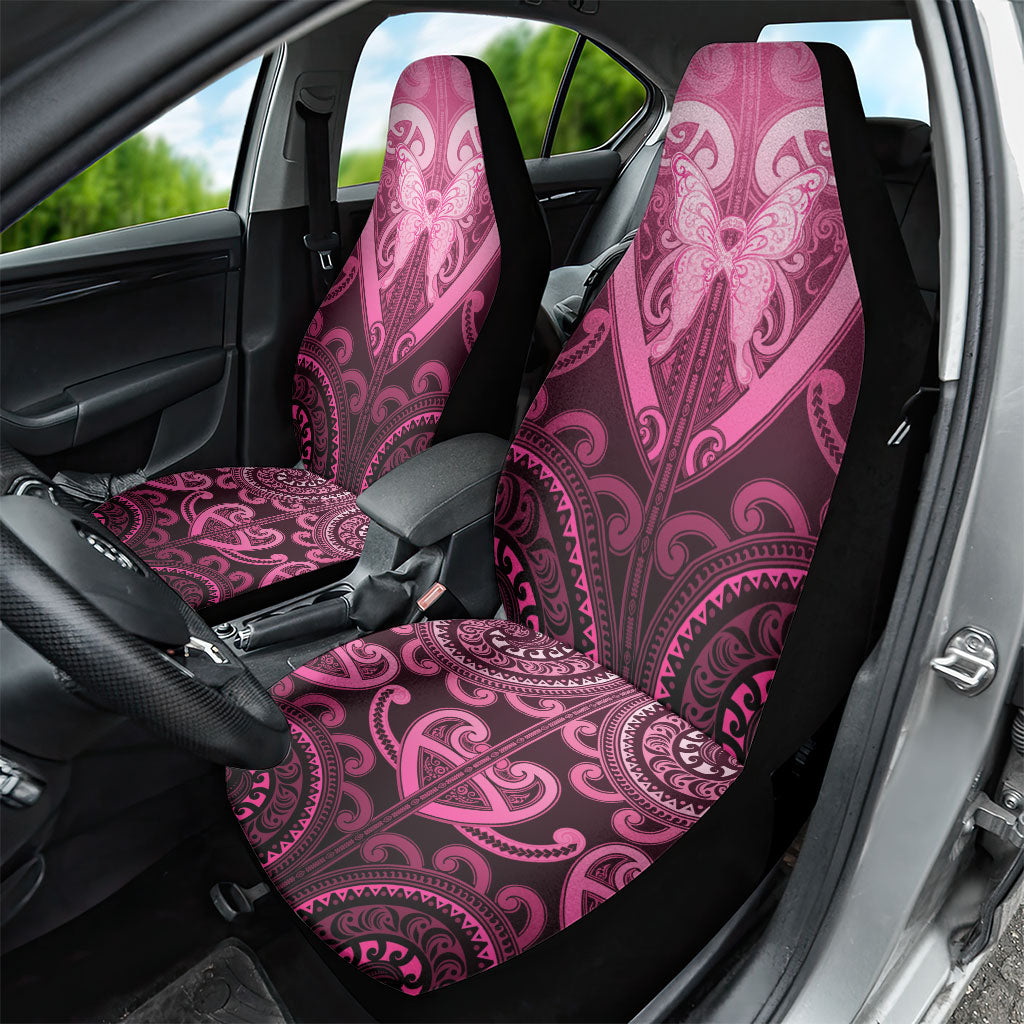 Aotearoa Breast Cancer Car Seat Cover Maori Tribal Pattern LT05 - Polynesian Pride