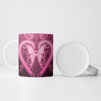 Aotearoa Breast Cancer Ceramic Mug Maori Tribal Pattern LT05 - Polynesian Pride