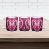 Aotearoa Breast Cancer Ceramic Mug Maori Tribal Pattern LT05 - Polynesian Pride
